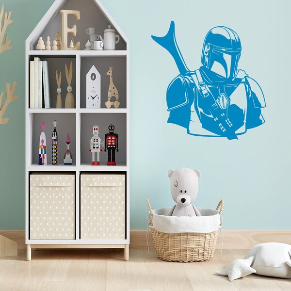 Živá Zeď Samolepka Mandalorian Star Wars Barva: černá