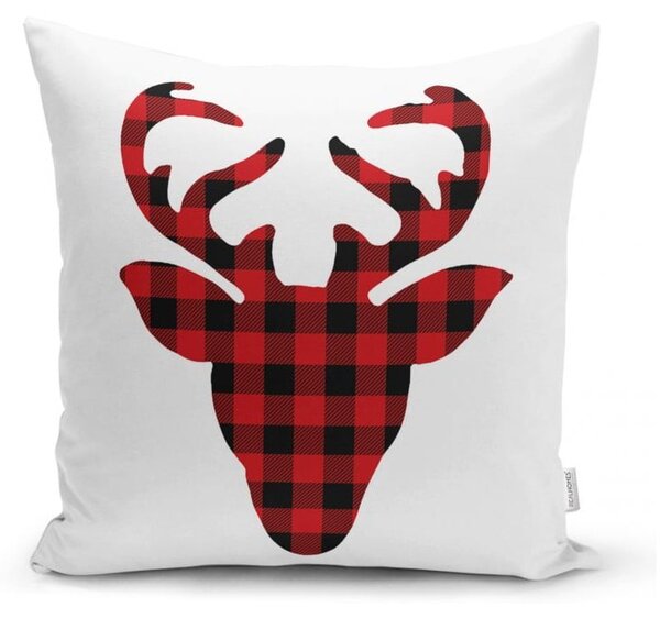 Sada 4 vánočních povlaků na polštář a běhounu na stůl Minimalist Cushion Covers Christmas Tartan