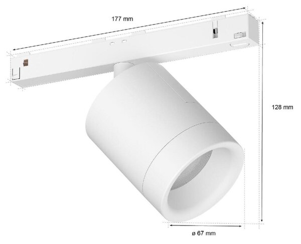 Philips HUE Perifo bodové světlo do lištového systému LED WACA 5,2W 510lm 2000-6500K RGB, bílá