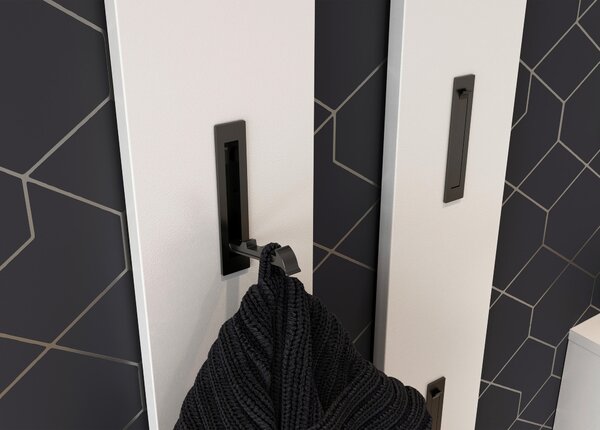 ŠATNÍ PANEL, bílá, černá, 15/170/3 cm - Šatní panely, Online Only