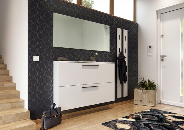 ŠATNÍ PANEL, bílá, černá, 15/170/3 cm - Šatní panely, Online Only