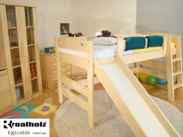 ROALHOLZ Nasouvací zábrana UNI na postel 120 cm smrk