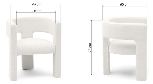 Bílé designové křeslo ALPAH B Baloo 2073