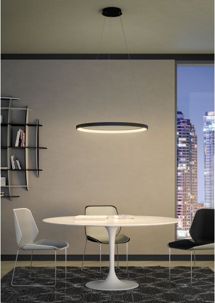 Redo 01-2677- LED Stmívatelný lustr na lanku ICONIC LED/60W/230V pr. 78 cm černá