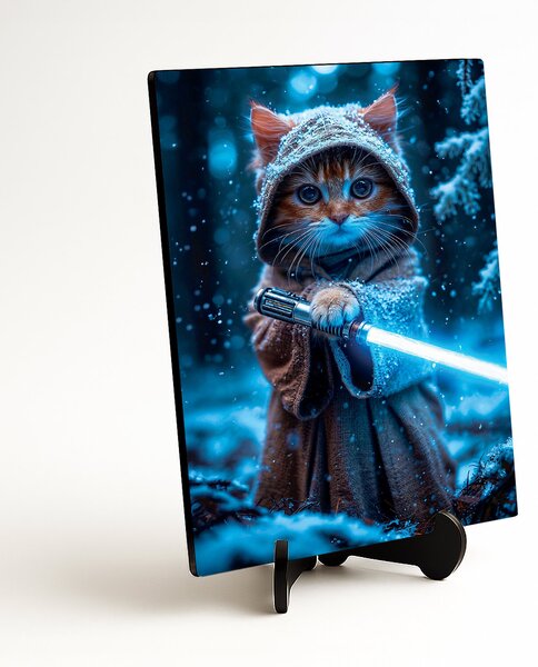 DUBLEZ | Obraz na stěnu - Cat Wars | UV tisk, Premium