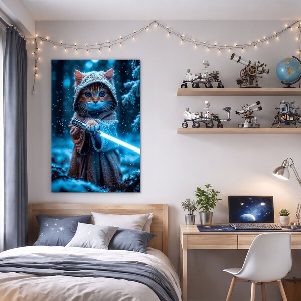 DUBLEZ | Obraz na stěnu - Cat Wars | UV tisk, Premium