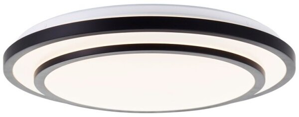 Brilliant G80564A76 Stmívatelné LED svítidlo LUCIANO černé, průměr 49cm, RC, CCT, Night Light, Timer