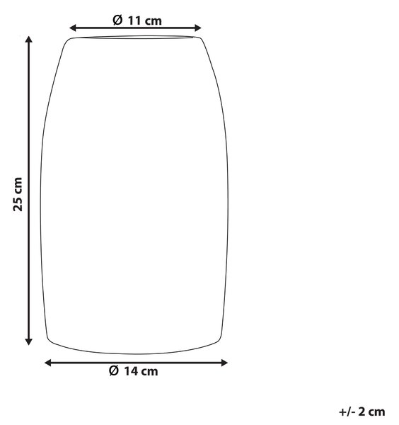 Dekorativní váza LINZI Kamenina 25 cm Bílá