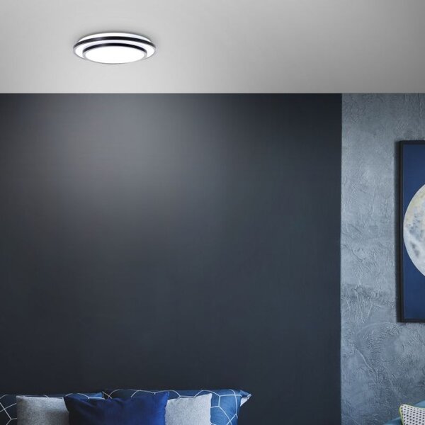 Brilliant G80563A76 Stropní LED svítidlo LUCIANO černé, průměr 34cm