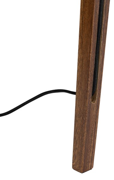Rustikální stojací lampa stojan ořechové dřevo - Tripod Classic