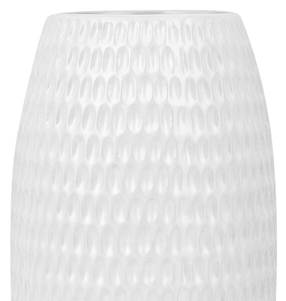 Dekorativní váza LINZI Kamenina 25 cm Bílá