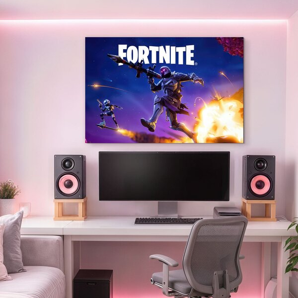 DUBLEZ | Barevný obraz na stěnu - Fortnite | UV tisk, Premium