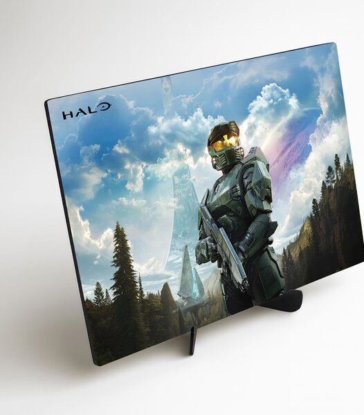 DUBLEZ | Dřevěný gaming obraz - Halo s Master Chiefem | UV tisk, Premium