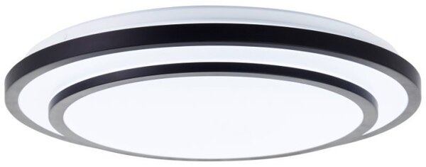 Brilliant G80564A76 Stmívatelné LED svítidlo LUCIANO černé, průměr 49cm, RC, CCT, Night Light, Timer