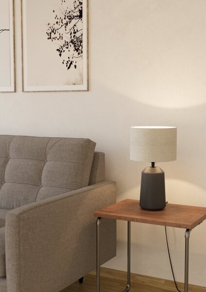 Eglo 900824 - Stolní lampa CAPALBIO 1xE27/40W/230V šedá