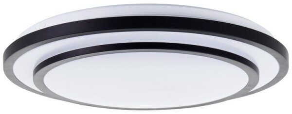 Brilliant G80564A76 Stmívatelné LED svítidlo LUCIANO černé, průměr 49cm, RC, CCT, Night Light, Timer