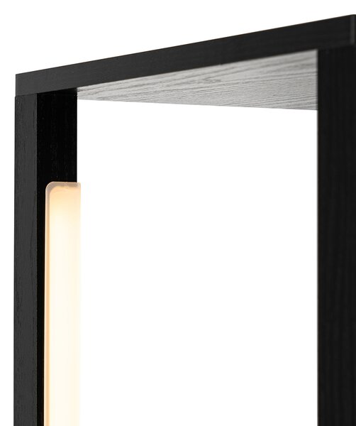 Designová stojací lampa černá vč. LED 3-stupňové stmívání - Tianna