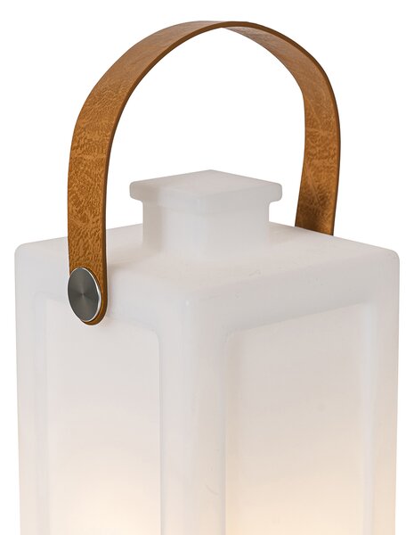 Sada 2 stolních lamp bílých s efektem plamene dobíjecích IP44 - Stard