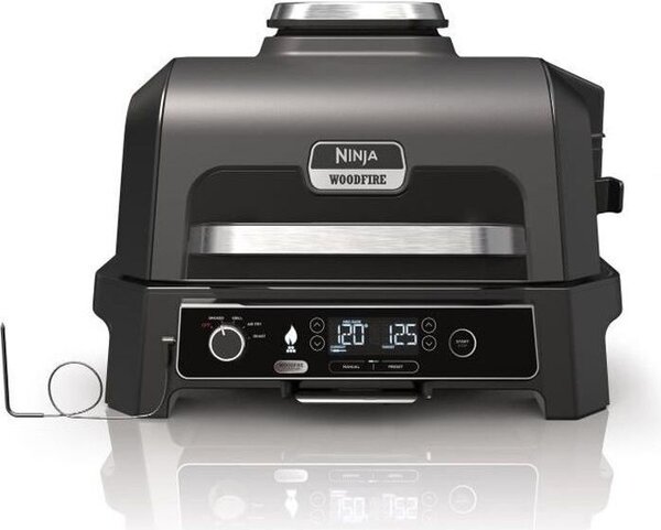 Elektrický gril Ninja Woodfire Pro XL OG850EU, funkce uzení, 4 programy vaení, integrovaná teplotní sonda