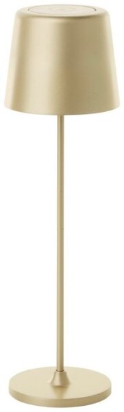 Brilliant G90939/16 Venkovní AKU stolní lampa KAAMI zlatá USB-C