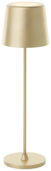 Brilliant G90939/16 Venkovní AKU stolní lampa KAAMI zlatá USB-C