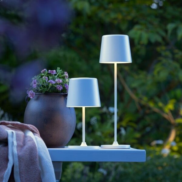 Brilliant G90939/75 Venkovní AKU stolní lampa KAAMI bílá USB-C