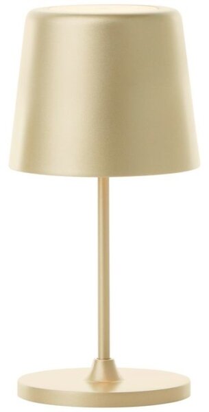 Brilliant G90939/16 Venkovní AKU stolní lampa KAAMI zlatá USB-C