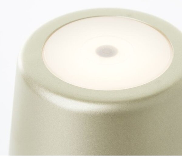 Brilliant G90939/16 Venkovní AKU stolní lampa KAAMI zlatá USB-C