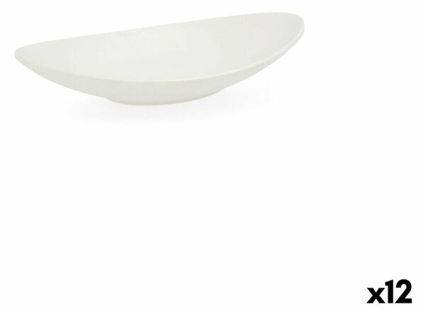Hluboký Talíř Quid Select Ovál Bílý Plastické 18 x 10,5 x 3 cm (12 kusů)
