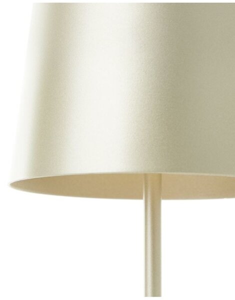 Brilliant G90939/16 Venkovní AKU stolní lampa KAAMI zlatá USB-C