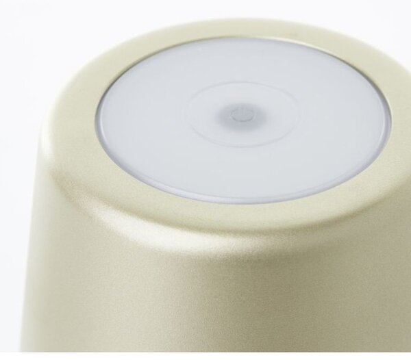 Brilliant G90939/16 Venkovní AKU stolní lampa KAAMI zlatá USB-C