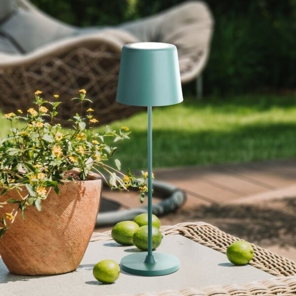 Brilliant G90939/84 Venkovní AKU stolní lampa KAAMI zelená USB-C