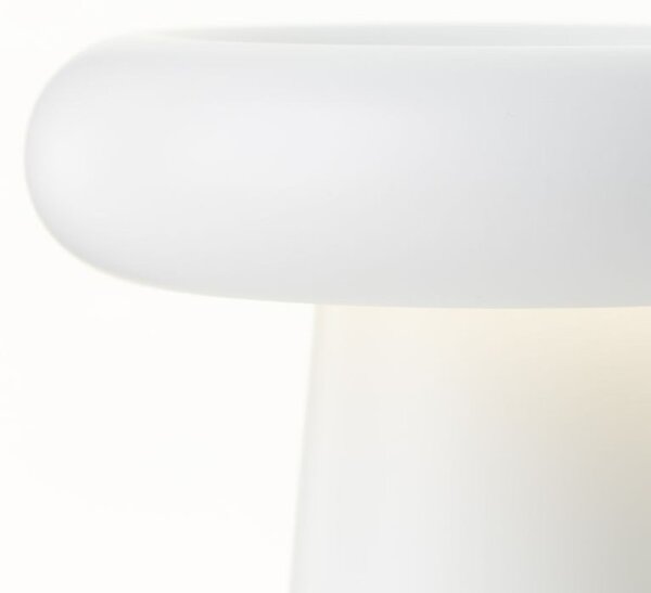 Brilliant G40895/75 Venkovní AKU stolní lampa MUFFIN matná bílá USB-C