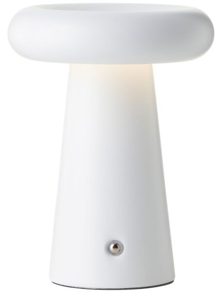 Brilliant G40895/75 Venkovní AKU stolní lampa MUFFIN matná bílá USB-C