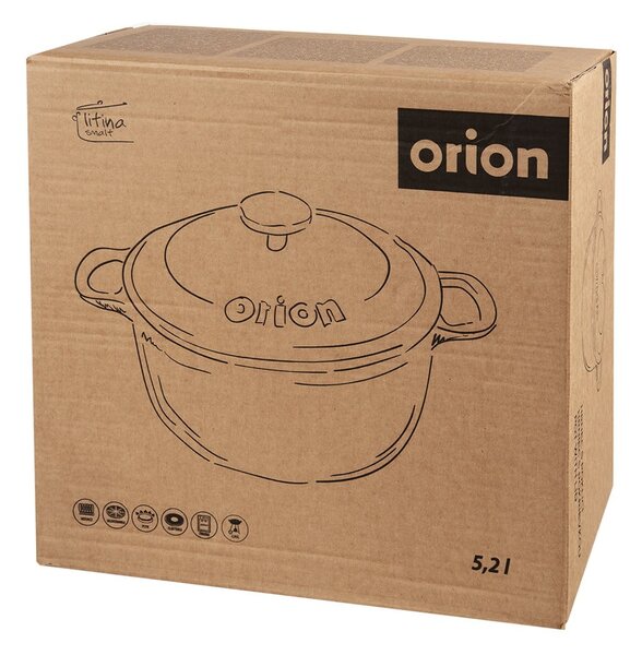 Litinový hrnec s pokličkou na indukci 5,2 l LITINA SMALT – Orion