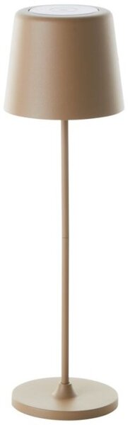Brilliant G90939/18 Venkovní AKU stolní lampa KAAMI cappuccino USB-C