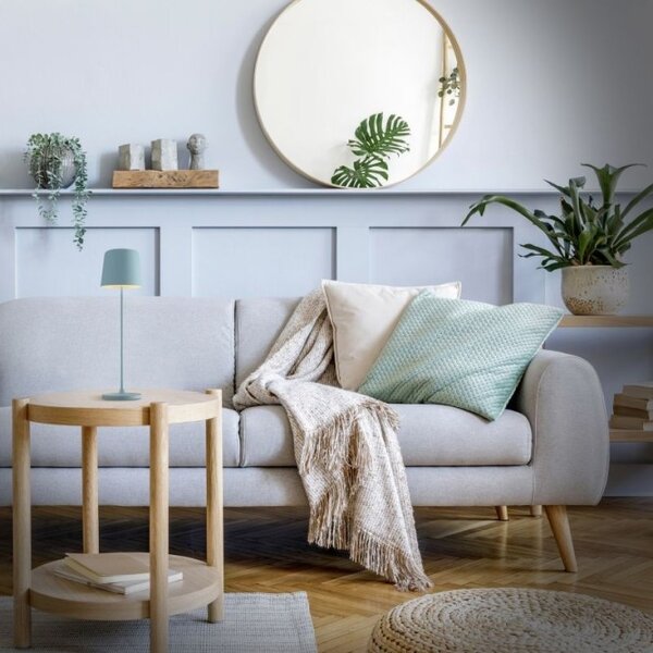 Brilliant G90939/04 Venkovní AKU stolní lampa KAAMI modrá USB-C