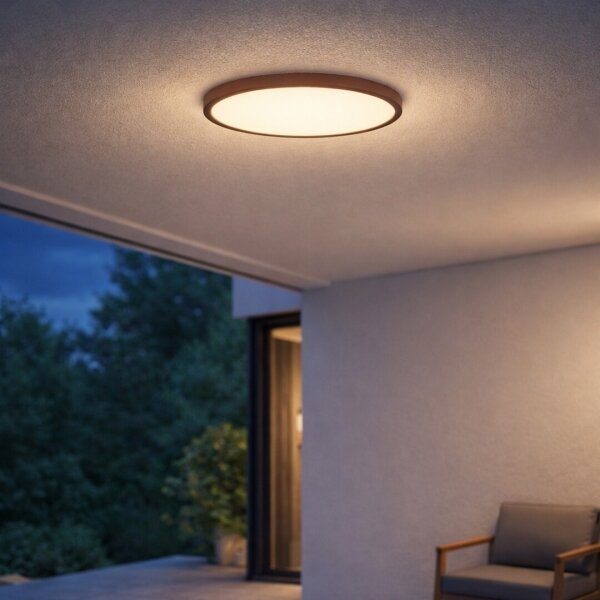 Rabalux 75083 - LED Koup. str. svítidlo LAUTREC 24W/230V pr. 40 cm IP44 hnědá