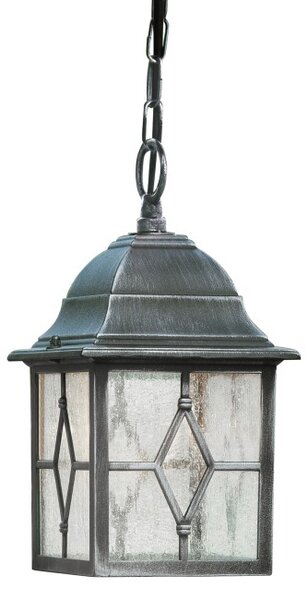 Searchlight 1641 Venkovní závěsné svítidlo GENOA černé stříbro