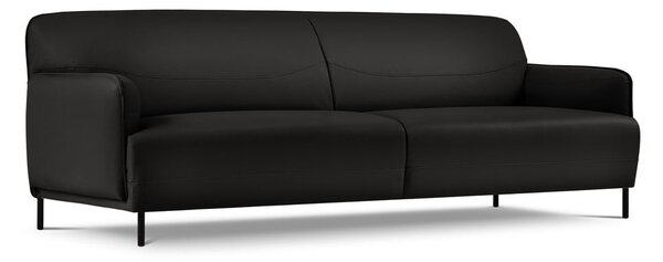 Černá kožená pohovka Windsor & Co Sofas Neso, 235 x 90 cm