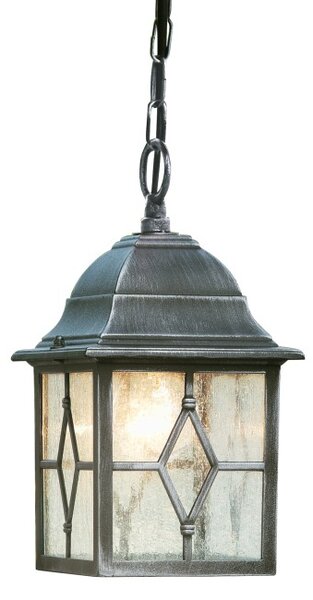 Searchlight 1641 Venkovní závěsné svítidlo GENOA černé stříbro
