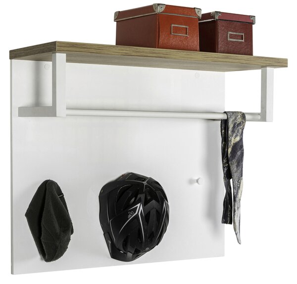 ŠATNÍ PANEL, barvy dubu, vysoce lesklá bílá, 82/71/35 cm Carryhome - Šatní panely, Online Only