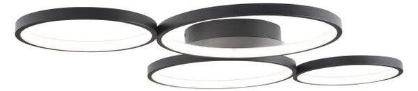 Maxlight C0200 Stropní LED svítidlo VELVET 67W 4 černé kruhy