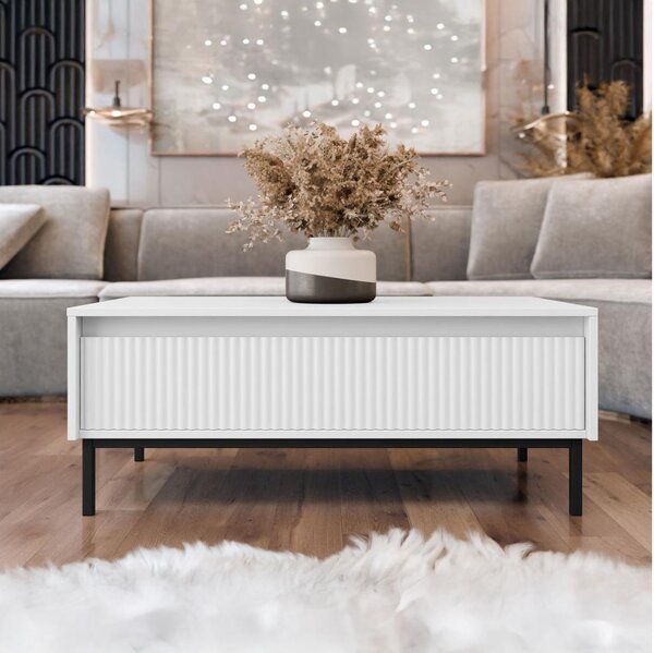 Konferenční stolek OZMI 100x40 cm bílá