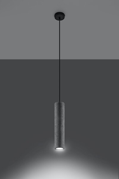 Sollux Lighting Luvo závěsné svítidlo 1x40 W černá-beton SL.0653