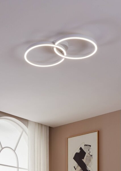 Eglo 900954 -LED RGBW Stmívatelné stropní svítidlo AMANDOLO 19,5W/230V bílá + DO