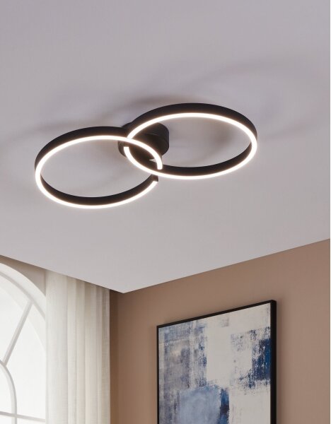 Eglo 900955-LED RGBW Stmívatelné stropní svítidlo AMANDOLO 19,5W/230V černá + DO
