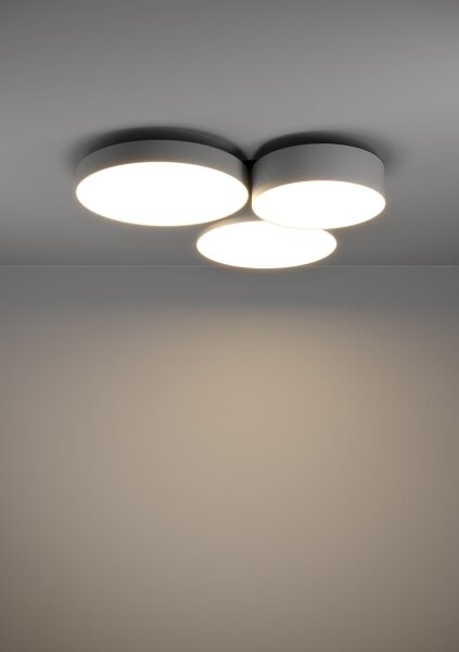 Eglo 900855-LED RGBW Stmívatelné stropní svítidlo BARBANO-Z 3xLED/7,5W/230V šedá