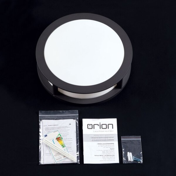 Orion AL_11-1207_anthrazit Hliníkové venkovní svítidlo HENRY kulaté antracitové IP44