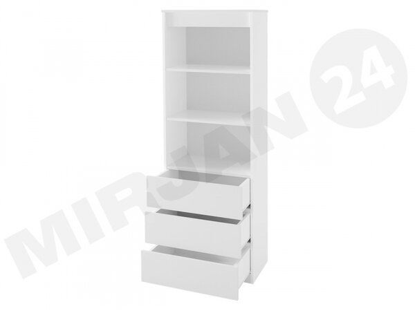 Regál RS 60 cm Eleylin, Barva: bílá / bílá 5902928618969